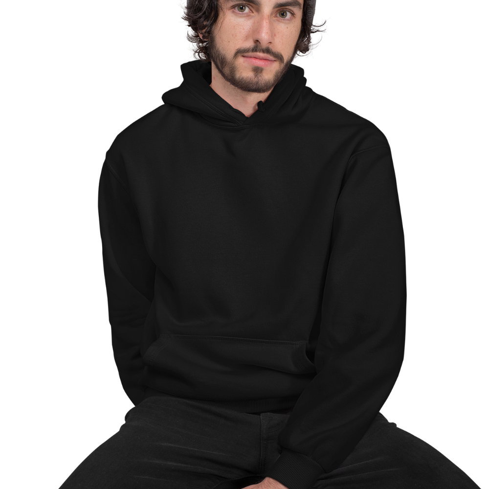 Pleated Black Hoodie main image 1