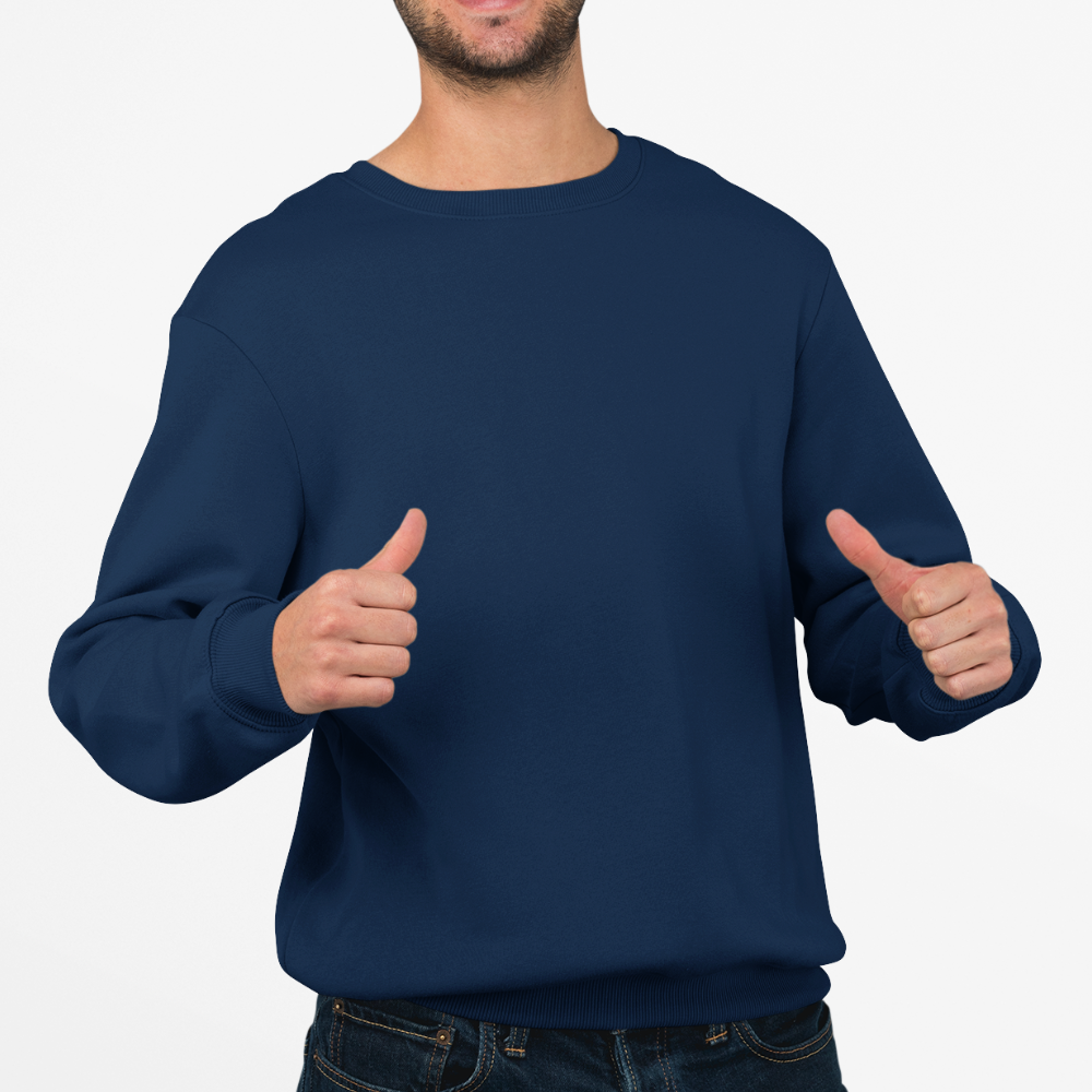Navy Blue Plain Sweatshirt | Relax Fit