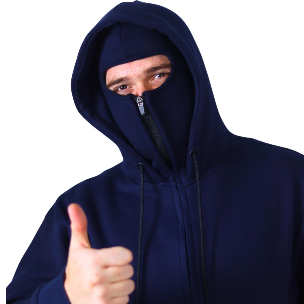 Balaclava Hoodie - Navy Blue Daku Mode