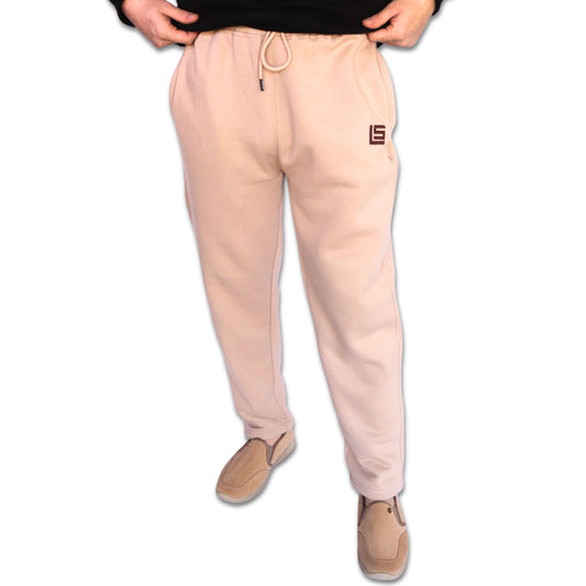 Straight Fit Sweatpants - Black, Navy & Beige