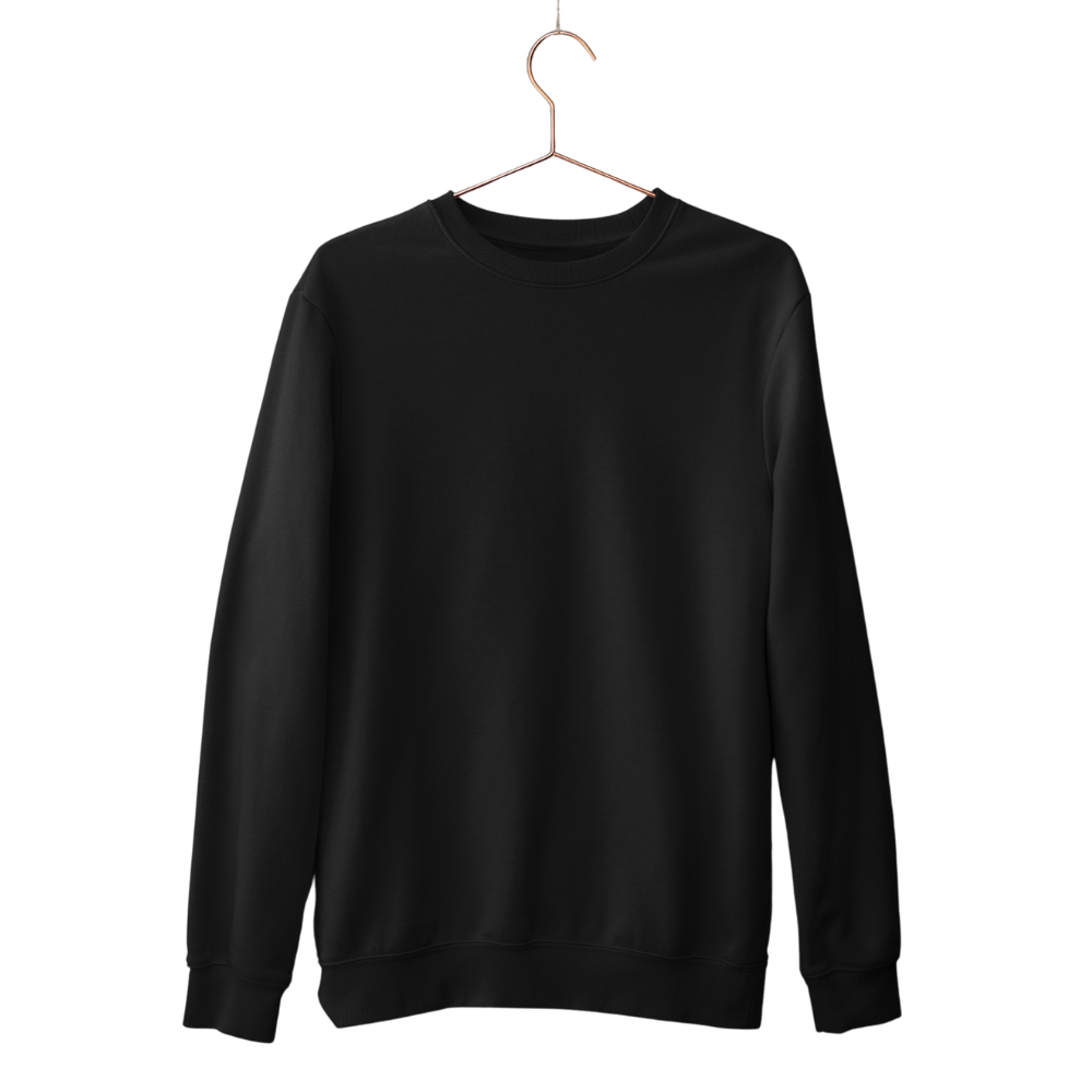 Plain Black Sweatshirt | Relax Fit