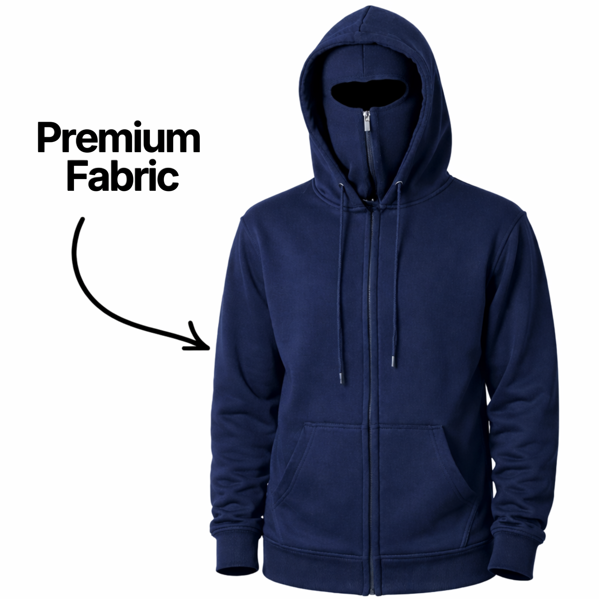 Balaclava Hoodie - Navy Blue Daku Mode