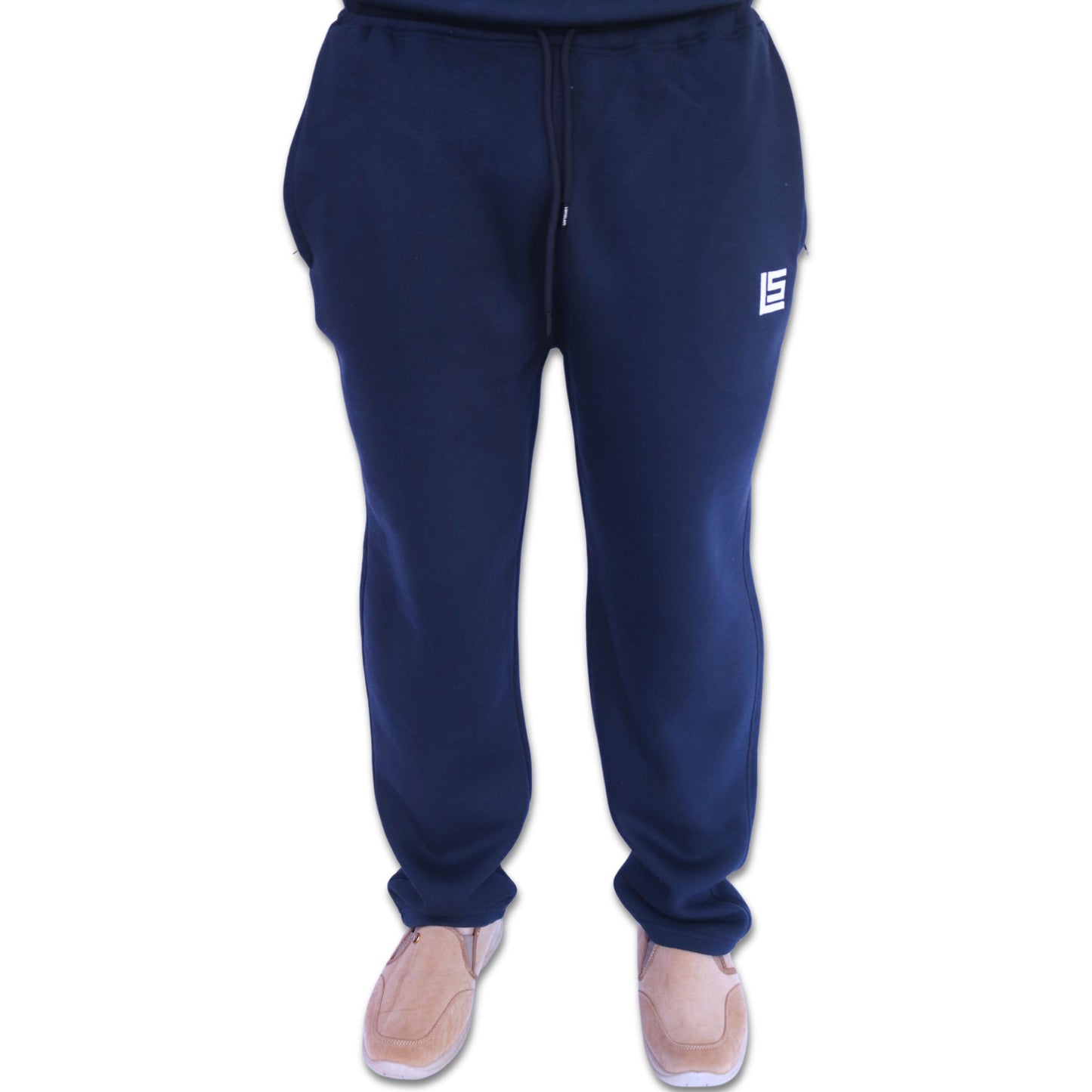 Straight Fit Sweatpants - Black, Navy & Beige