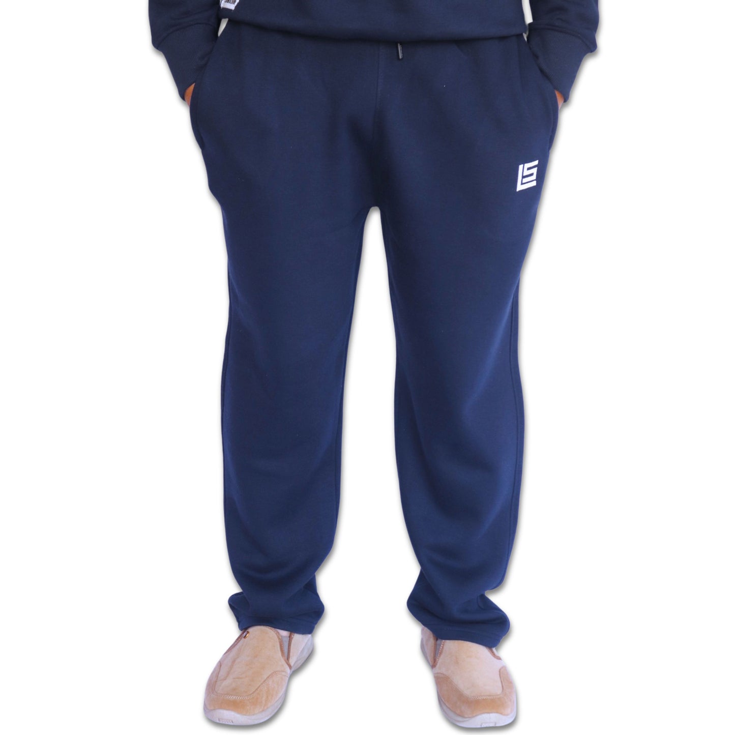 Straight Fit Sweatpants - Black, Navy & Beige