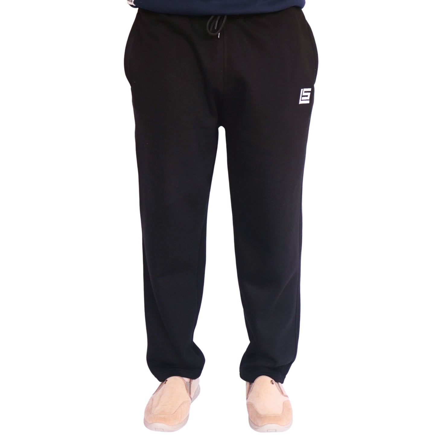 Straight Fit Sweatpants - Black, Navy & Beige