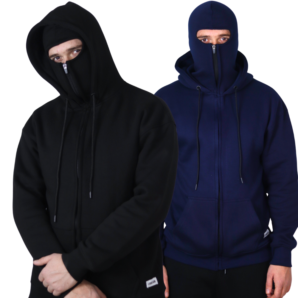 Pack of 2 Balaclava Hoodies - Navy Blue & Black