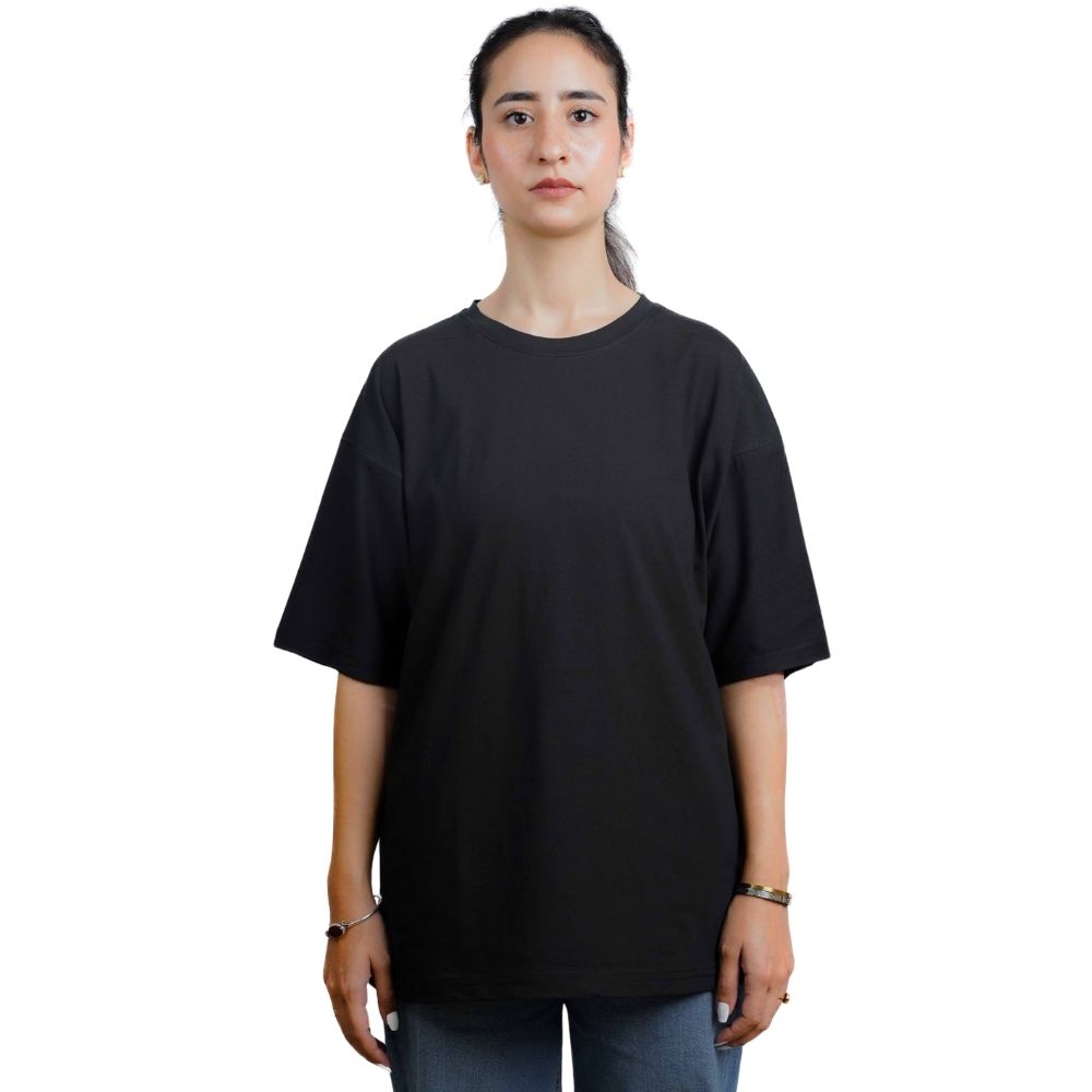 Black Drop Shoulder T-Shirt | Unisex | Lumslam