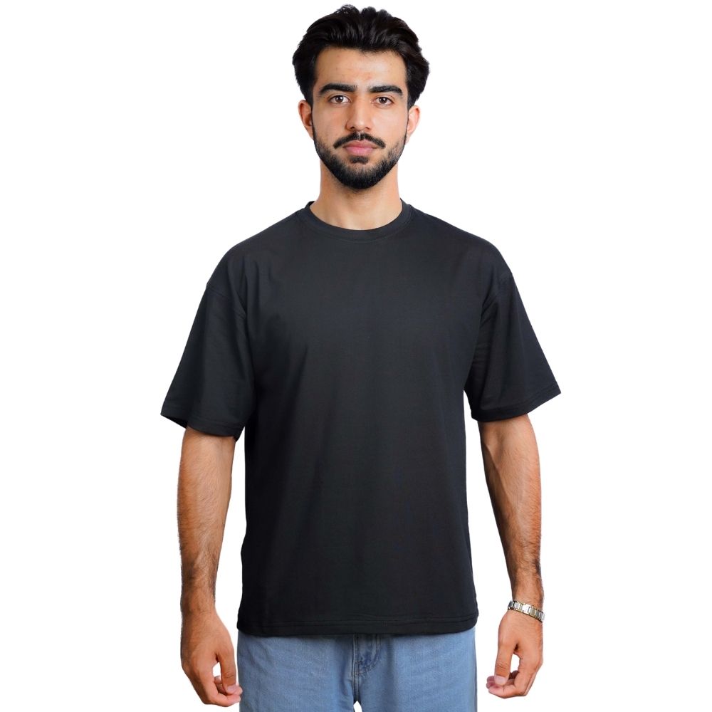 Black Drop Shoulder T-Shirt | Unisex | Lumslam