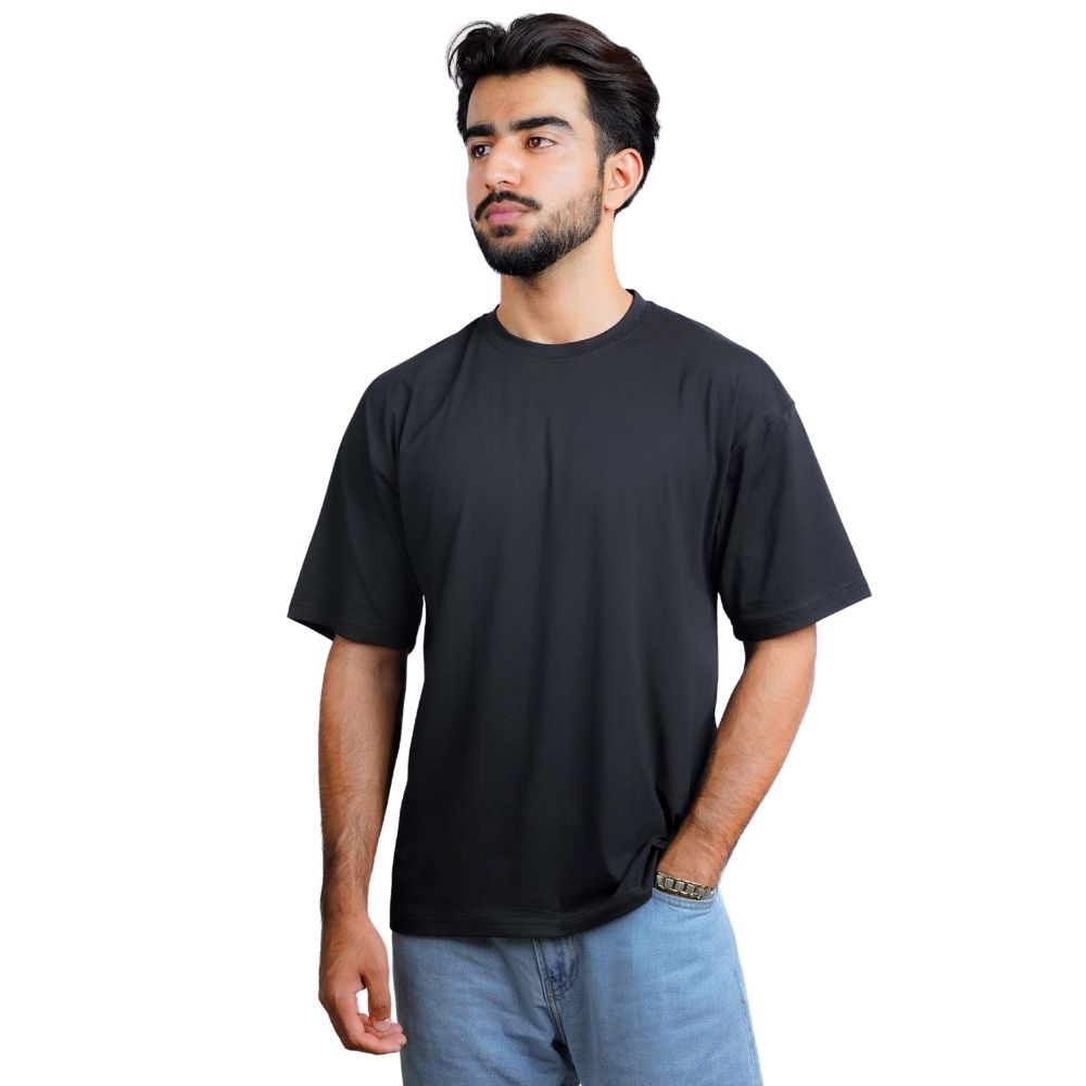 Black Drop Shoulder T-Shirt | Unisex | Lumslam