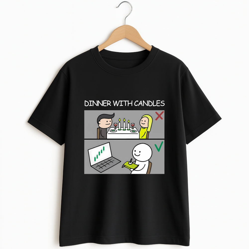 Dinner with Candles – Trader Meme Tee