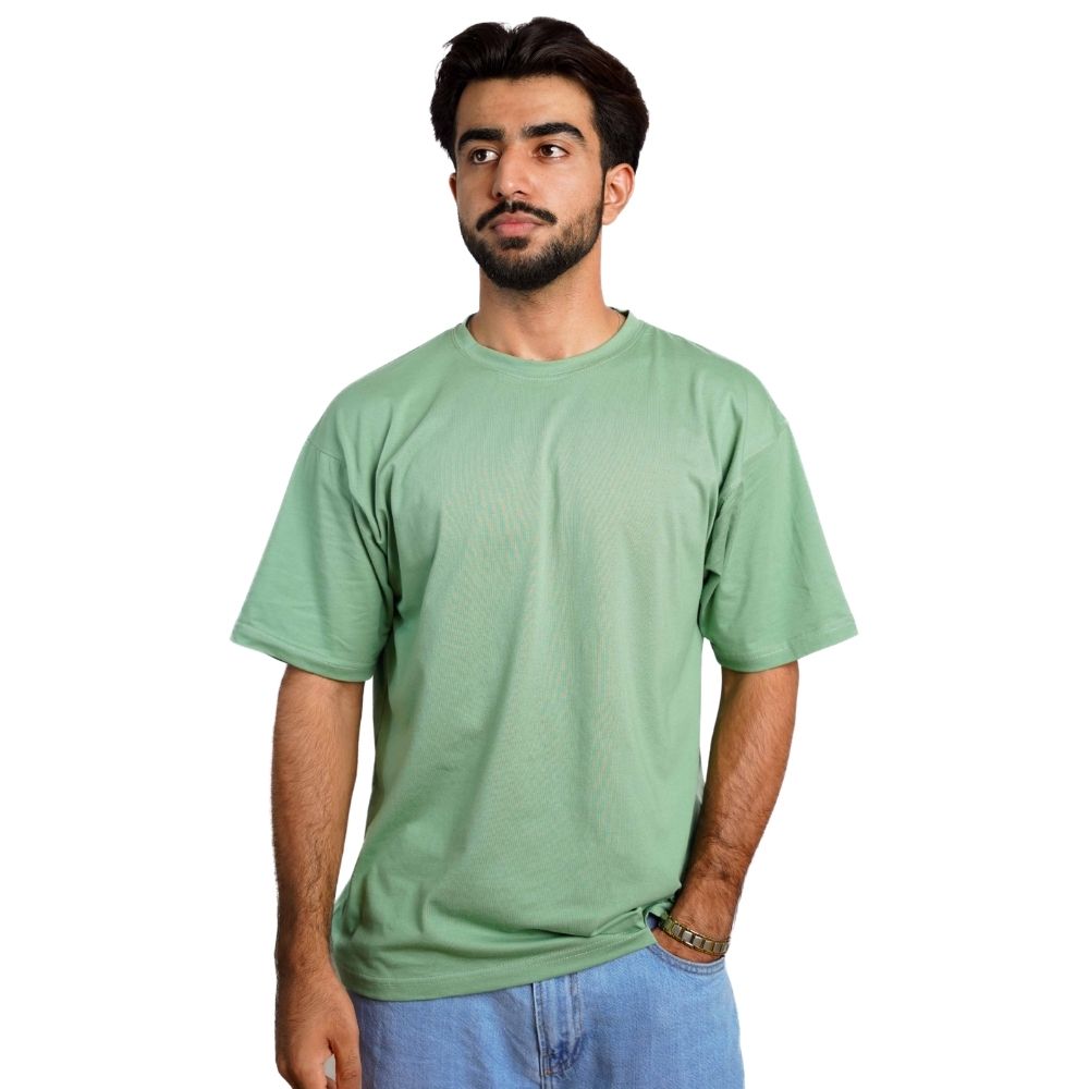 Military Green Drop Shoulder T-Shirt | Unisex | Lumslam