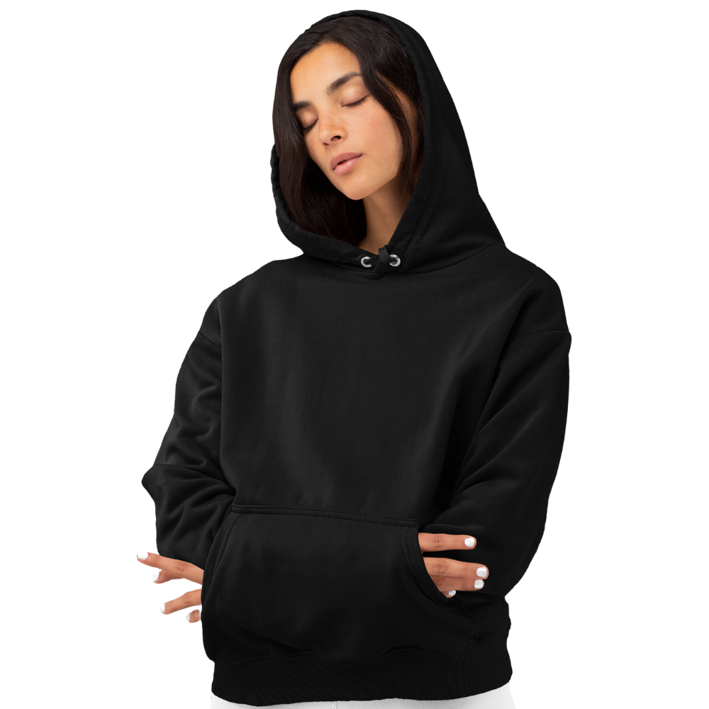 Plain Black Hoodie | Unisex | Premium Cotton Fleece
