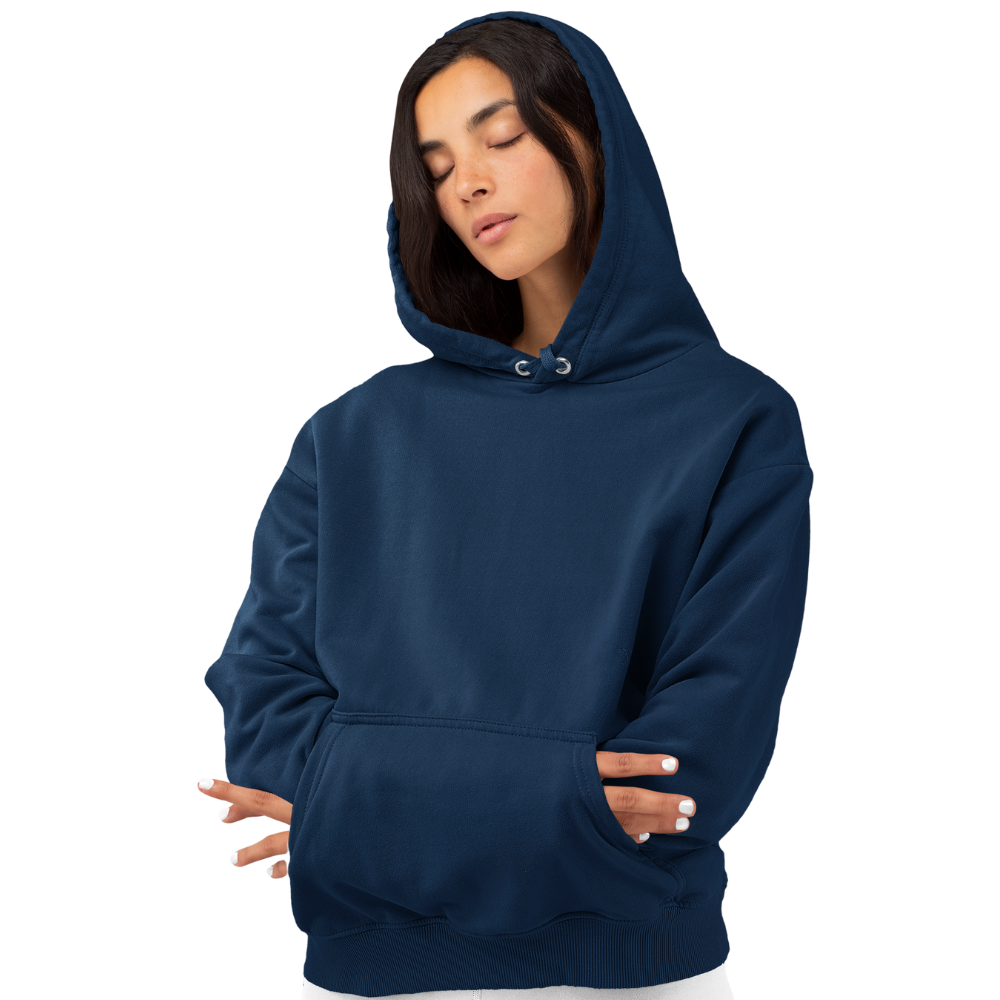 Plain Navy Blue Hoodie | Unisex | Premium Cotton Fleece